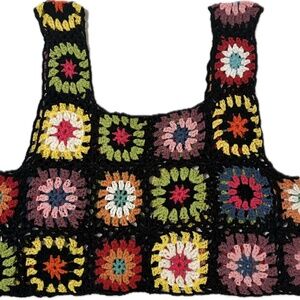 Boho Top Handmade Crochet Beach Wear Camis Mujer Hollow Out Knitted Top Knitwear